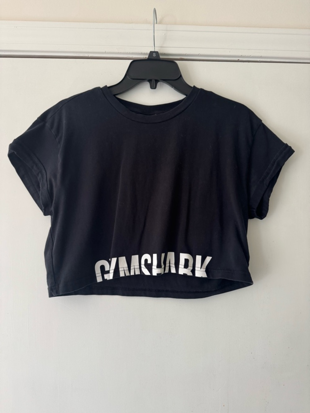 Gymshark Fraction Black Crop Top - M - Picture 3 of 4